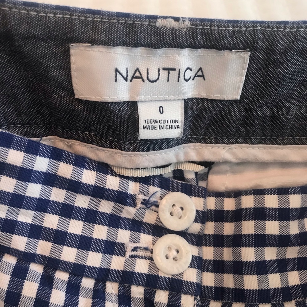 Nautica Women’s Blue Gingham Shorts - Picture 7 of 12